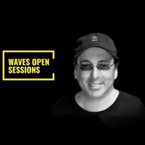 Waves Open Sessions podcast artwork with a smiling host in a cap and sunglasses