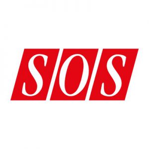 Sound on Sound SOS logo in red and white