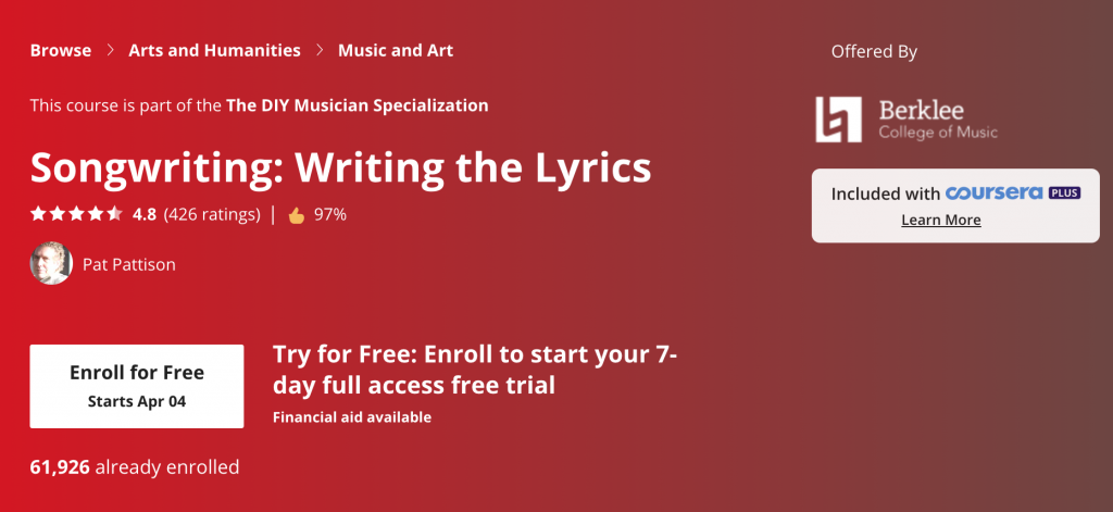 free songwriting course