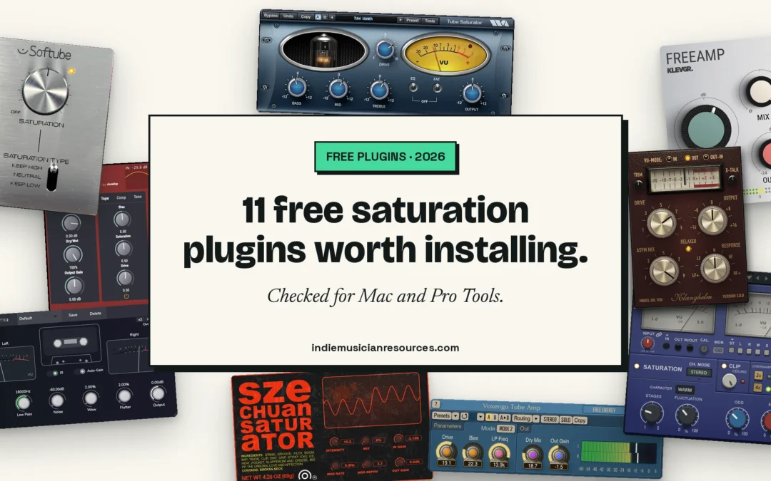 11 Best Free Saturation Plugins in 2026 (Checked for Mac and Pro Tools)